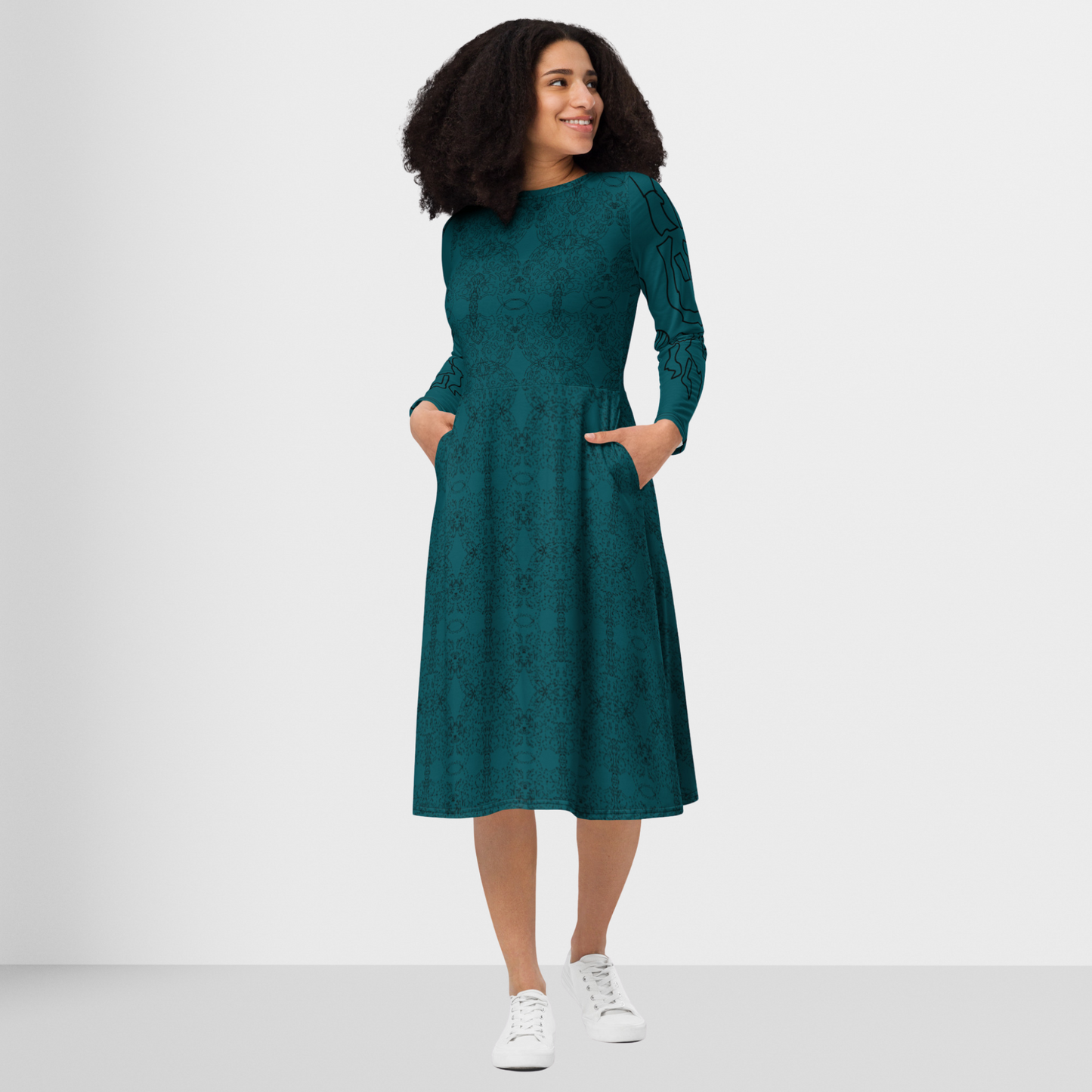 Elegant Green Midi Dress