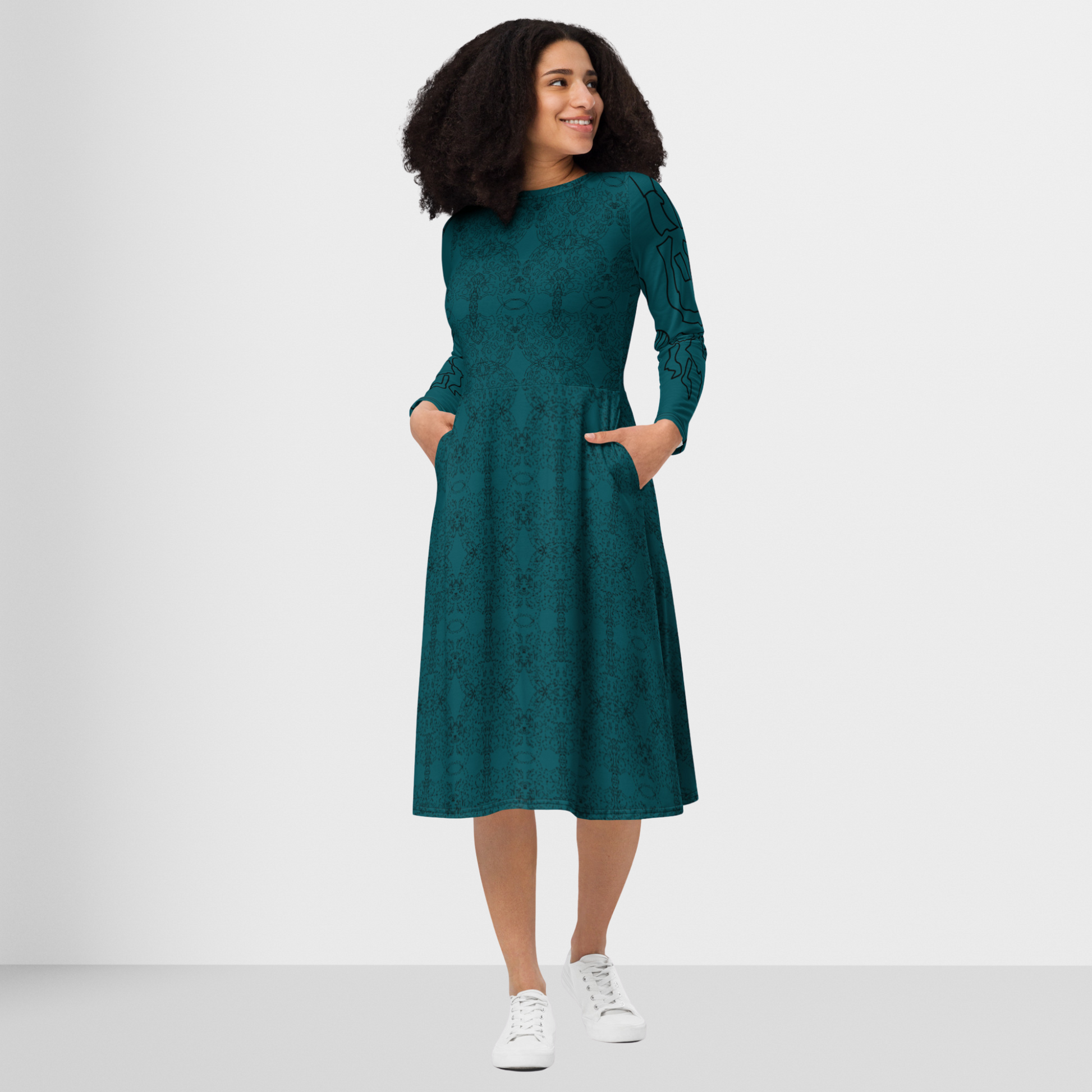 Elegant Green Midi Dress