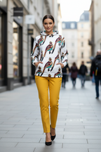 Bird Art Print Hoodie for Women