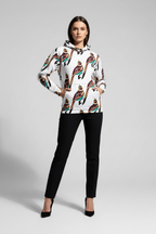 Bird Art Print Hoodie for Women