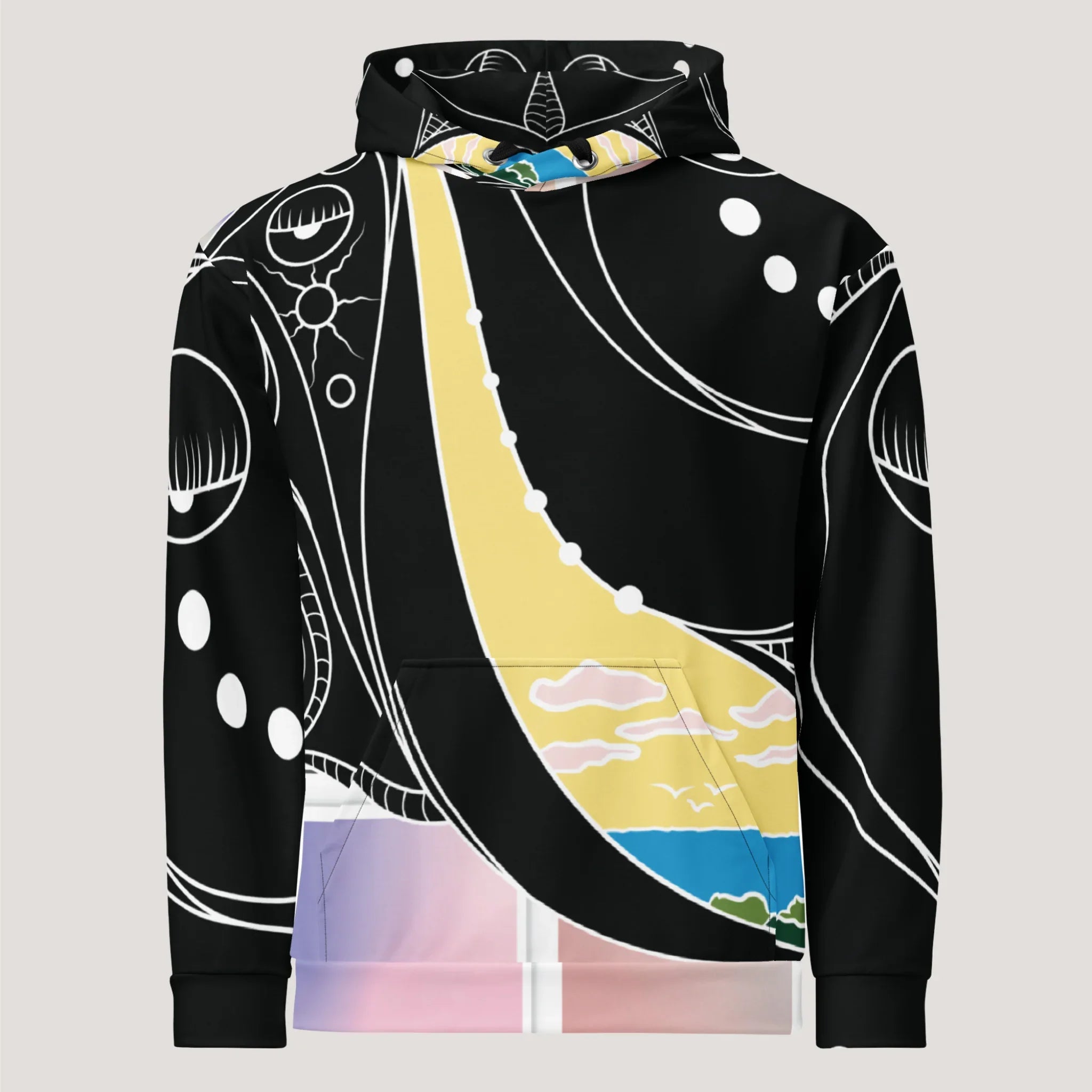 Trendy Artistic Print Hoodie - Cozy Oversized Hoodie - Fall Fashion Sweatshirt - Womens Artistic Streetwear Style
