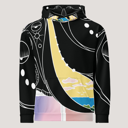 Trendy Artistic Print Hoodie - Cozy Oversized Hoodie - Fall Fashion Sweatshirt - Womens Artistic Streetwear Style