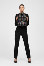 Bold Geometric Abstract Print Rucksack