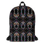  premium all-over print black backpack.