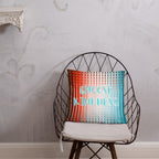 Repeating typography Choose Kindness cushion