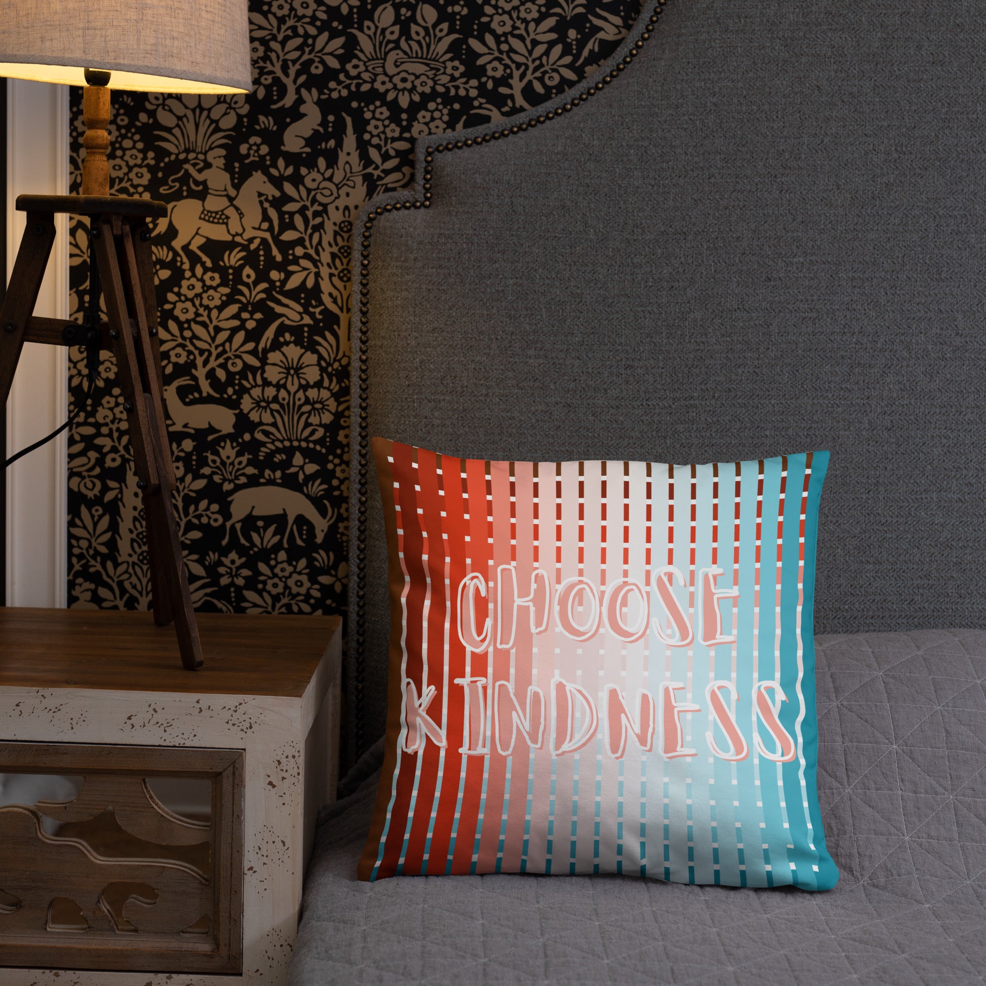 Inspirational message pillow case bedroom styling