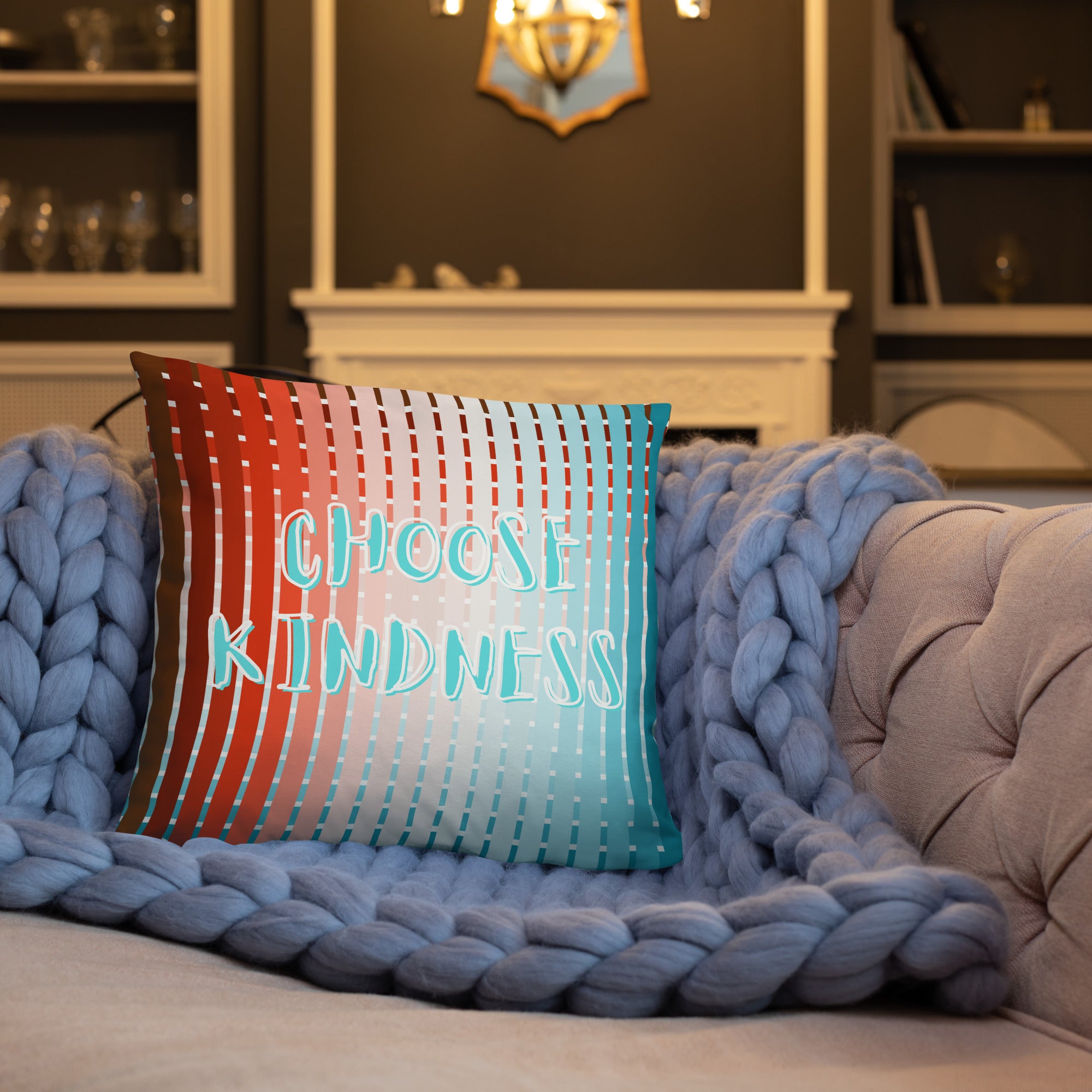 Bold inspirational statement throw pillow
