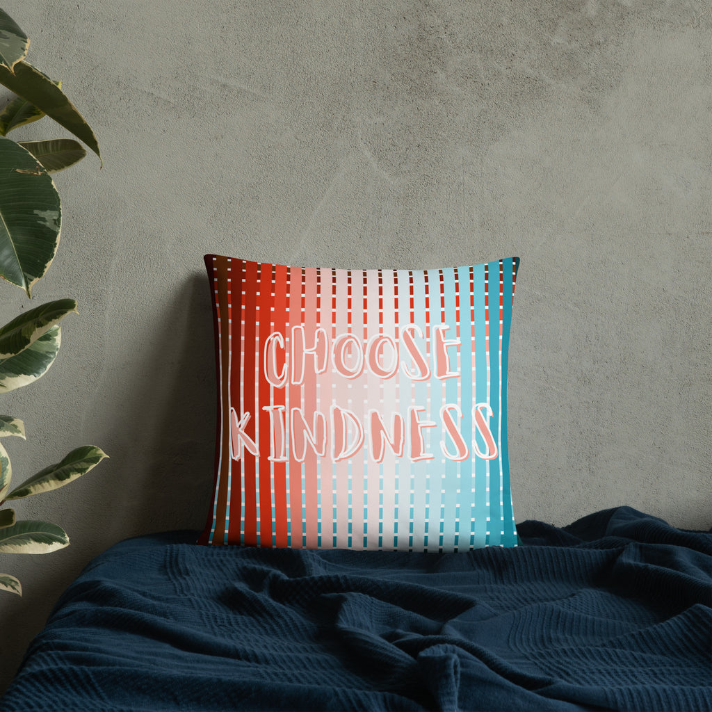Minimalist typography pillow case close up