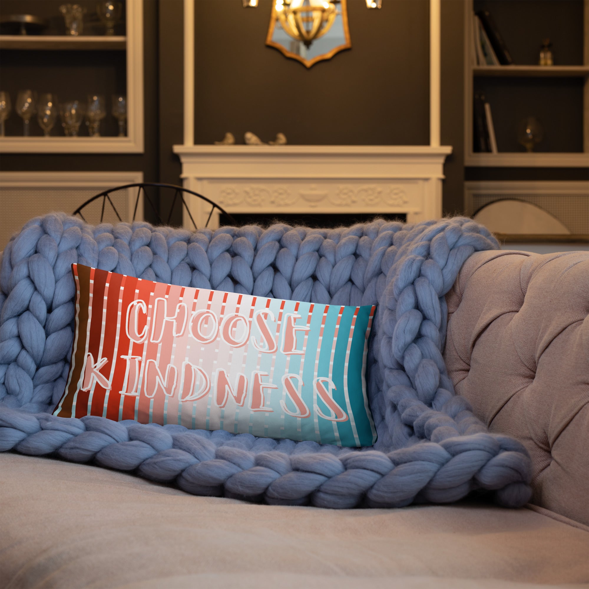 Positive message cushion cover modern interior