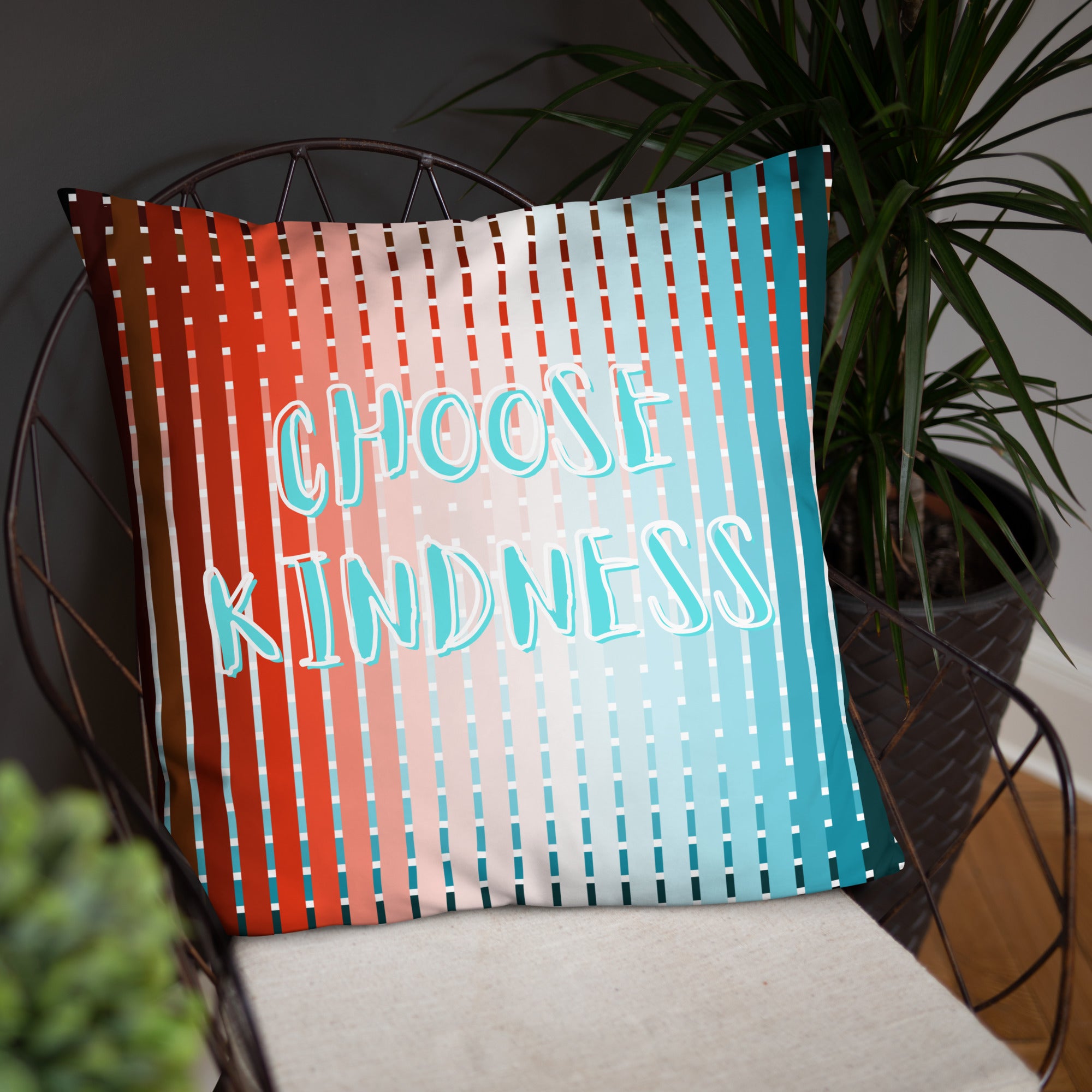 Soft fabric all over print pillow texture