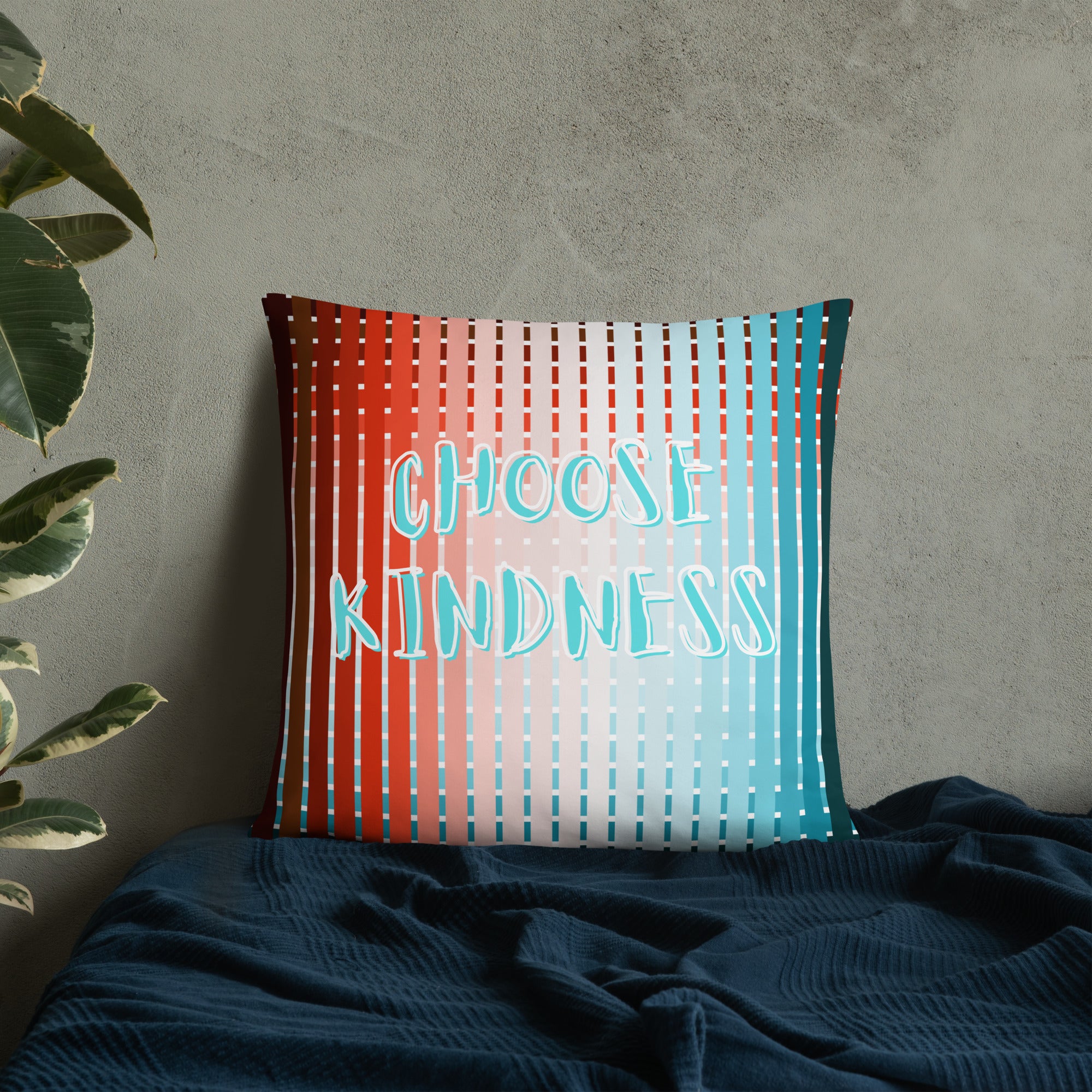 Statement typography throw pillow bedroom