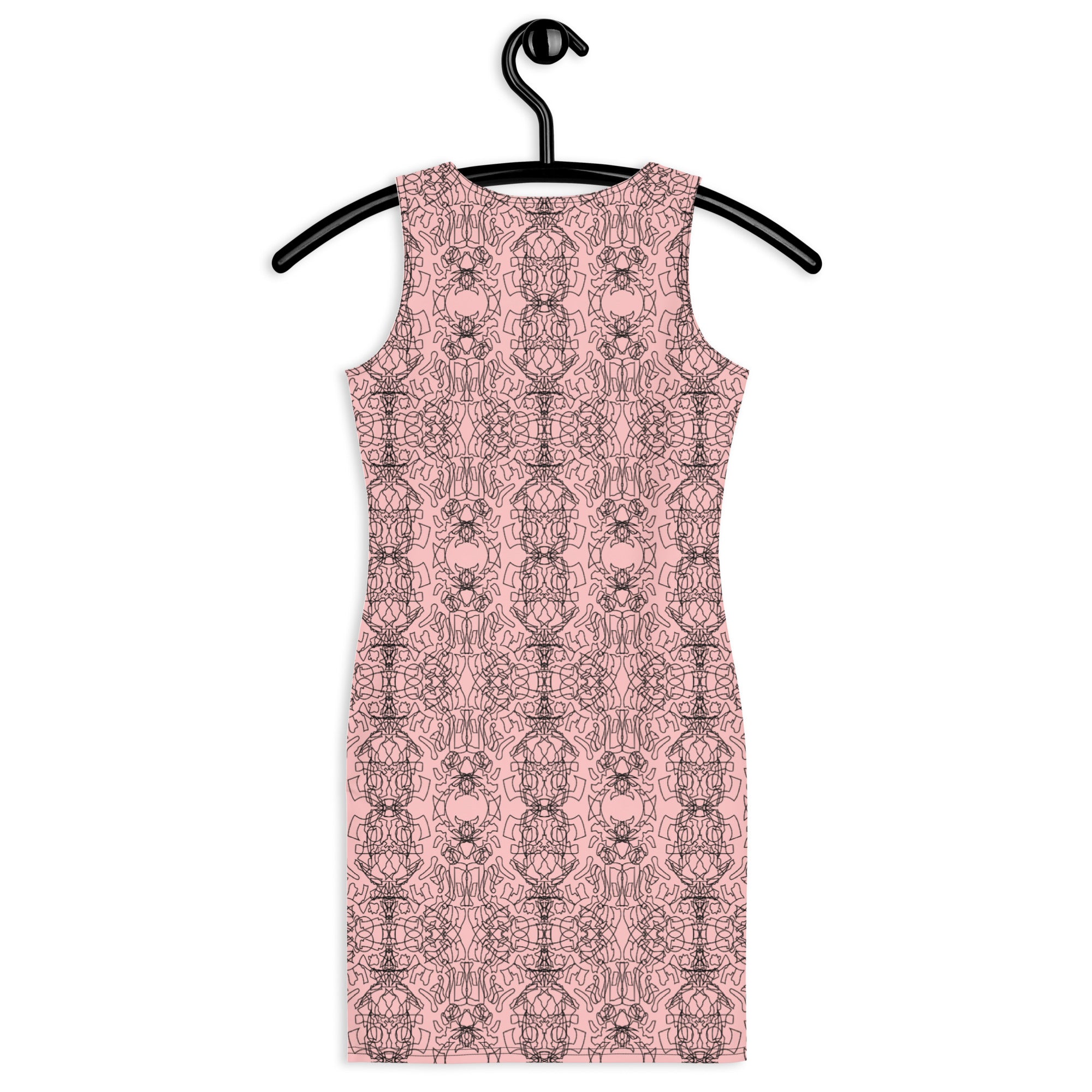 Stylish sleeveless graphic print midi dress