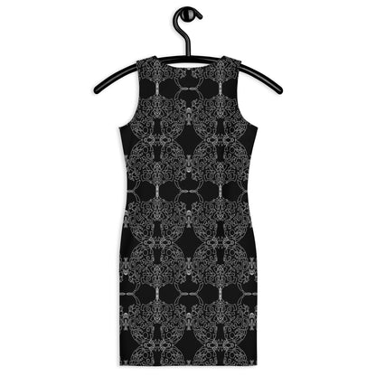 Women's Printed Art Cocktail Dress - Stylish Mini Evening Tank Dress, Artistic Sleeveless Cocktail Dress| Apparelhue
