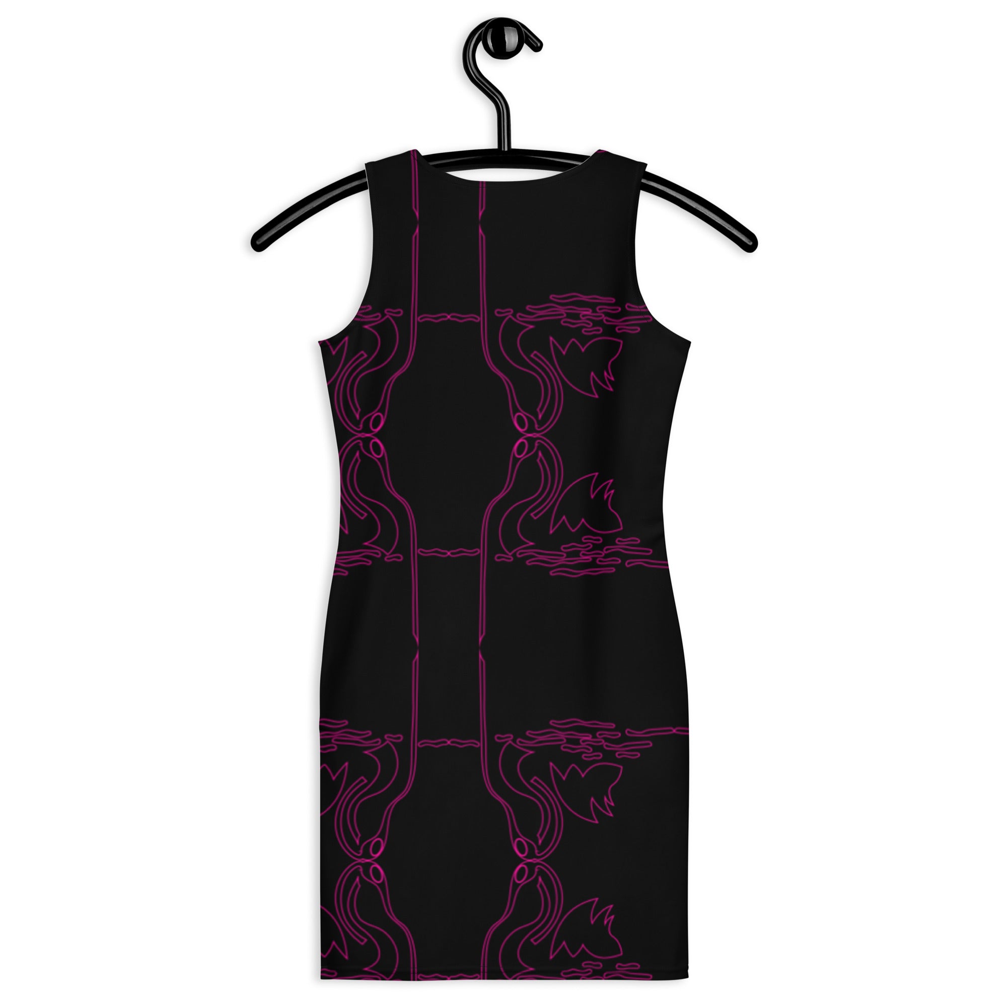 Black Printed Mini Artistic Dress