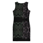 Bold print bodycon dress detail