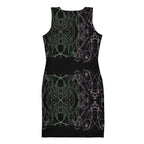 Elegant fitted dress side profile