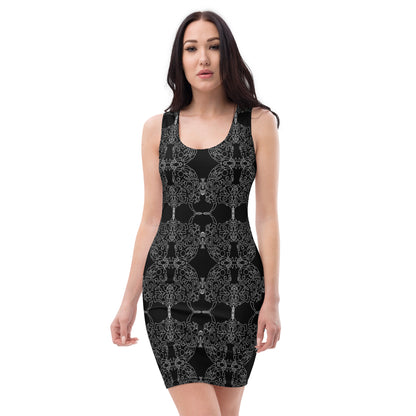 Women's Printed Art Cocktail Dress - Stylish Mini Evening Tank Dress, Artistic Sleeveless Cocktail Dress| Apparelhue