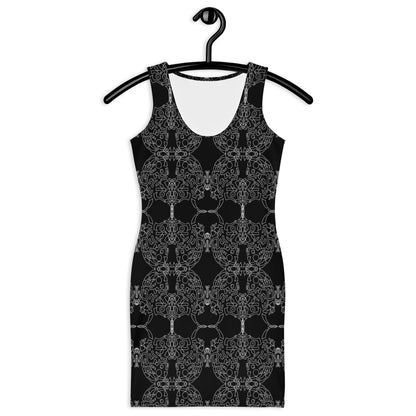 Women's Printed Art Cocktail Dress - Stylish Mini Evening Tank Dress, Artistic Sleeveless Cocktail Dress| Apparelhue