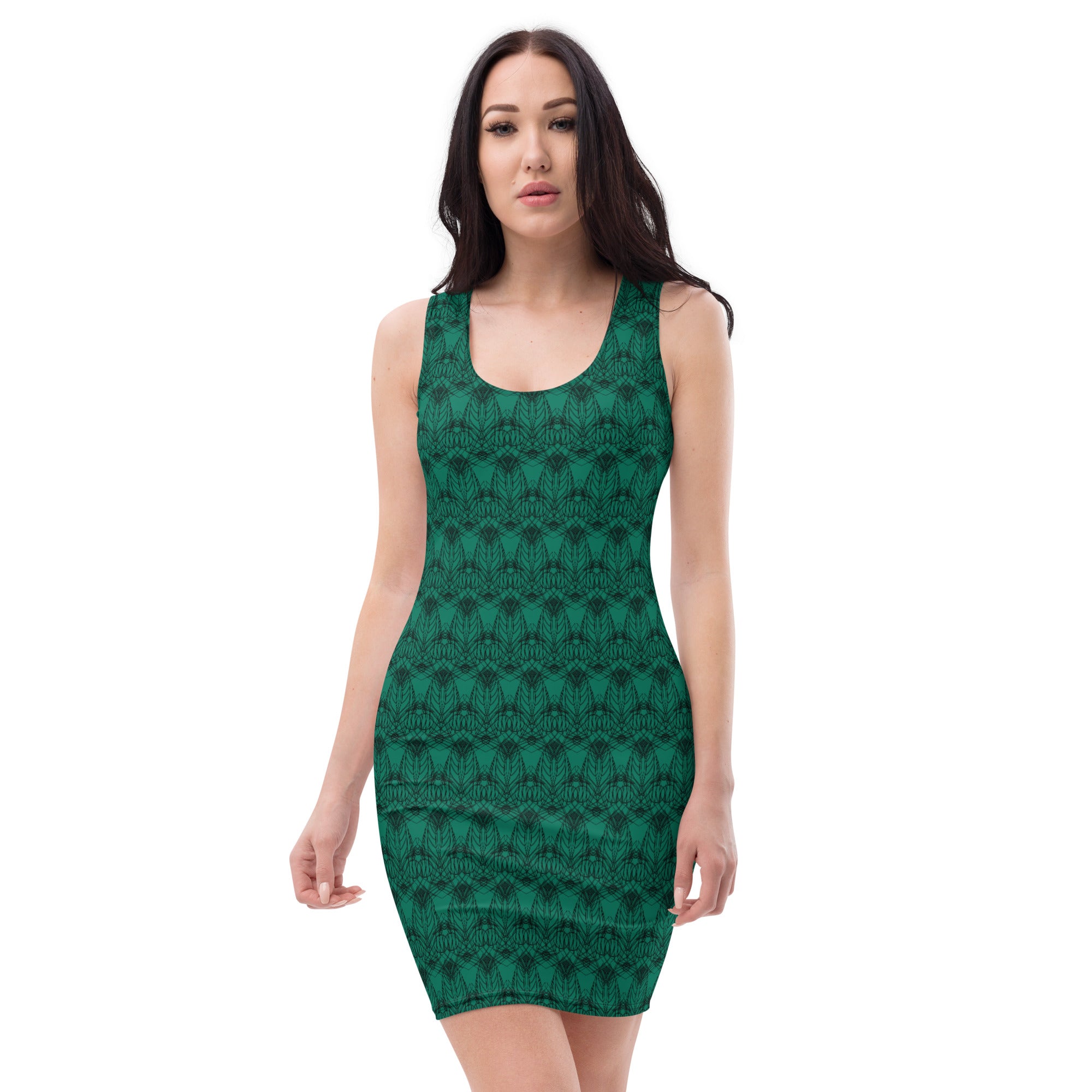 Green Aesthetic Art Tank Dres
