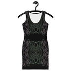 Sculpted feminine dress close up