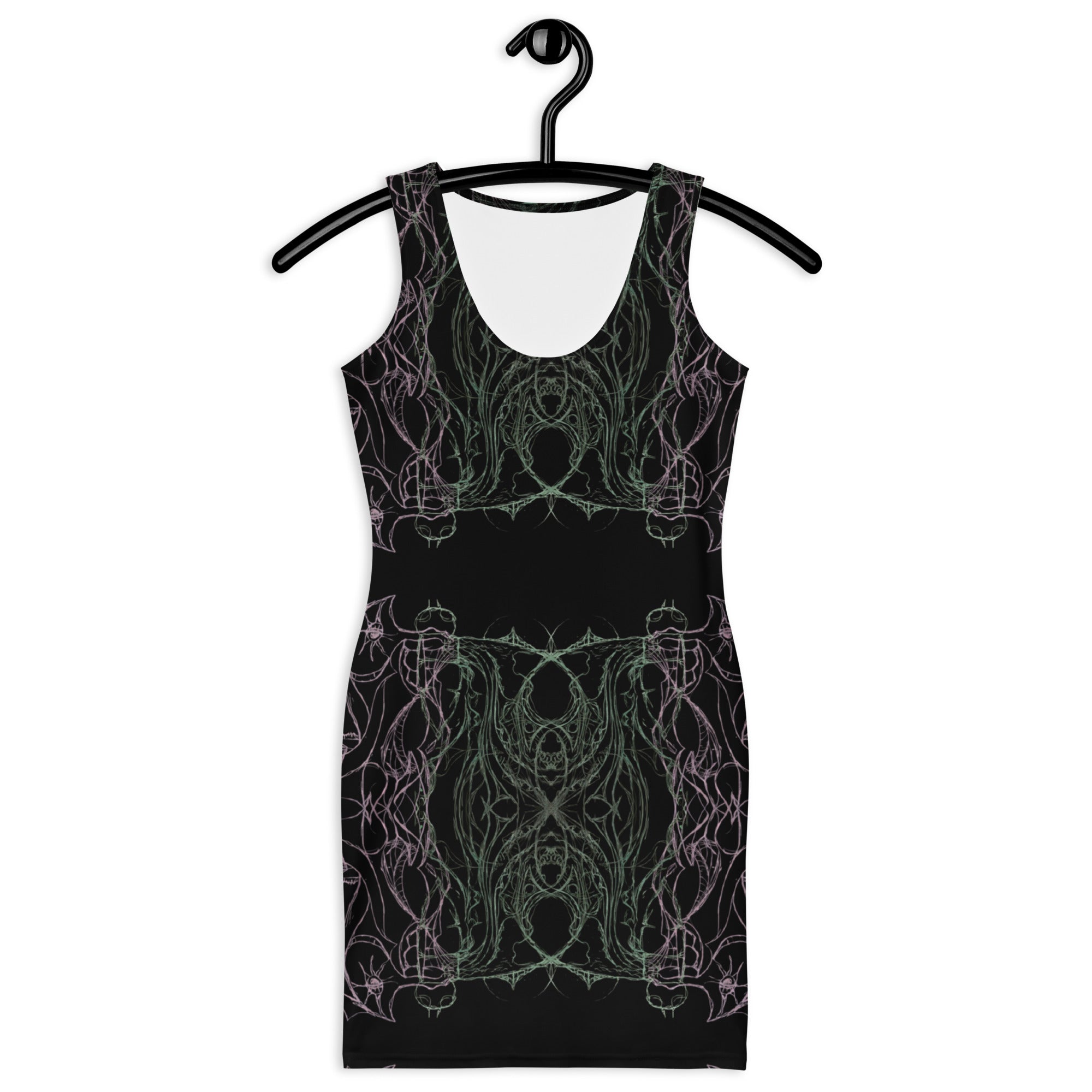 Sculpted feminine dress close up