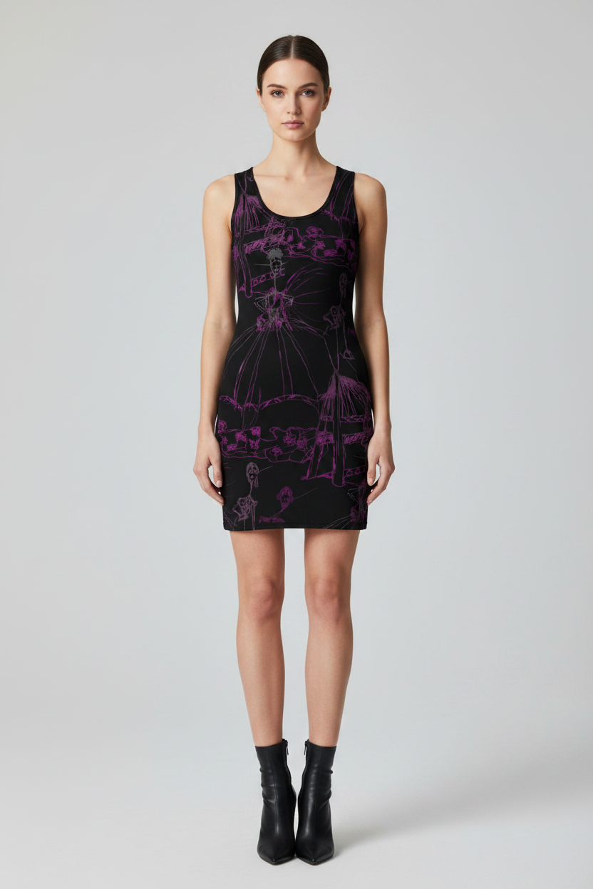 Party dress art illustrations 