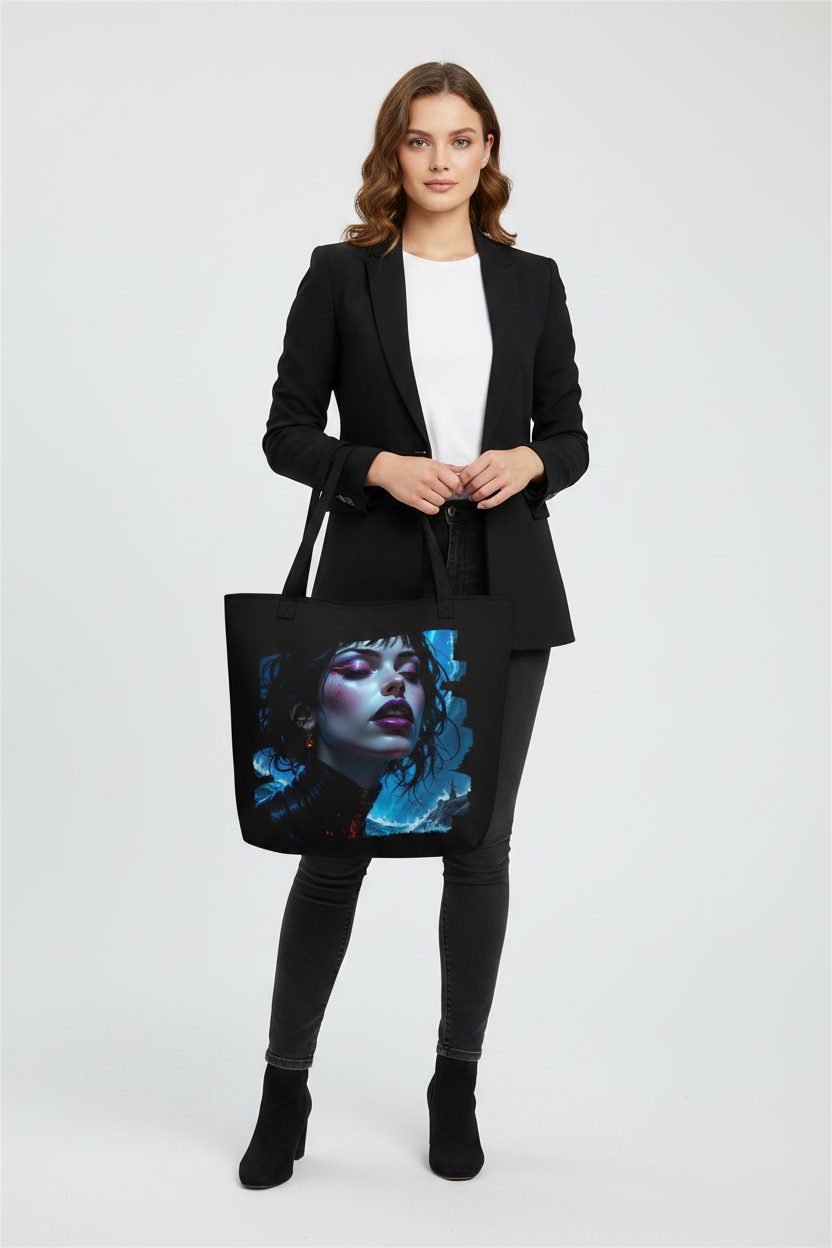Vibrant Ai Art Large Tote Bag