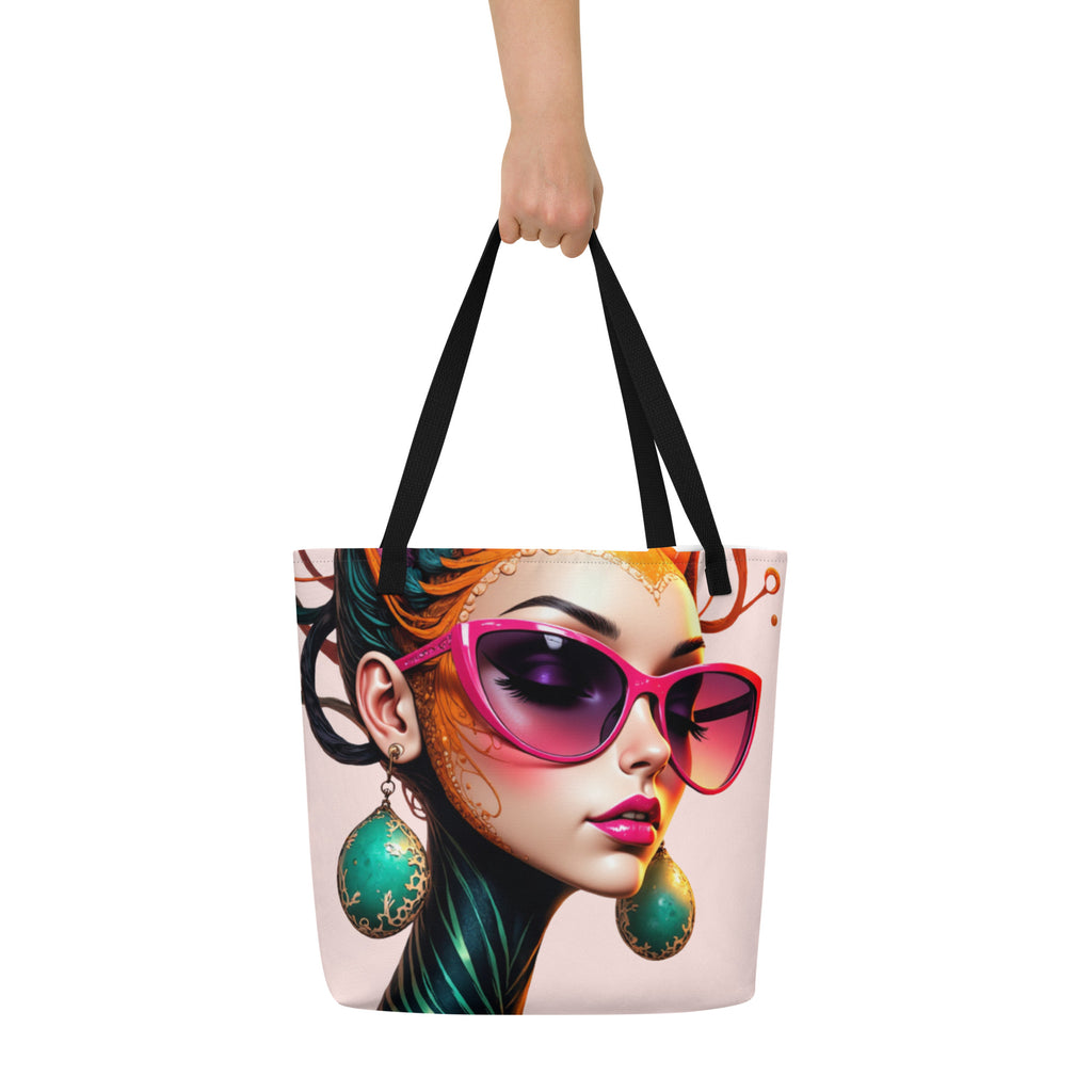 Aesthetic canvas tote bag front view