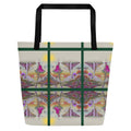 Large 16x20 inch artistic tote bag showing an elegant figure walking through a celestial landscape.