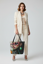 Street Art Portrait Tote Bag