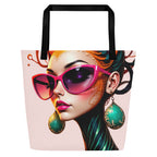 Artsy tote bag with bold artistic print