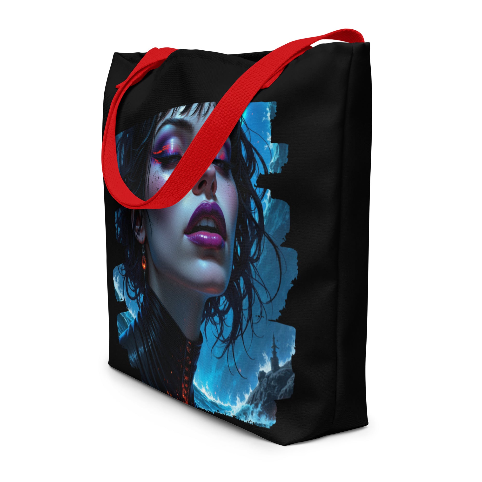 Tote bag vibrant abstract design
