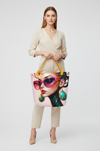 Artsy All-Over Print Large Tote Bag