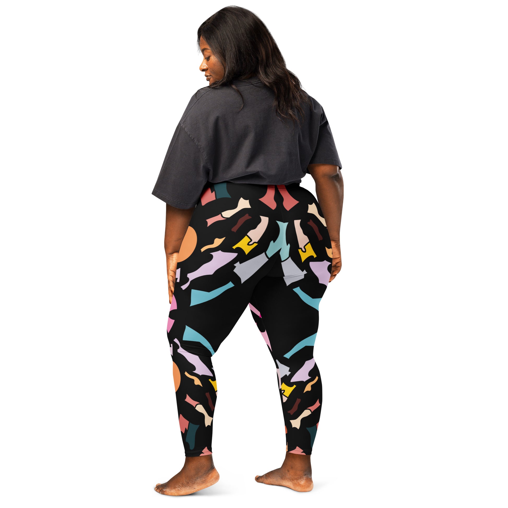 Back view highlighting waistband and smooth fit.