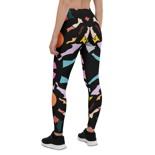 Side profile showing high-rise waistband and sleek ankle-grazing length.