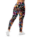 Abstract geometric colourful yoga pants breathable workout leggings