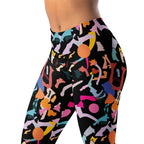 Rainbow abstract printed yoga leggings bold athletic pants for women