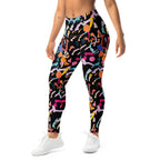 Colourful mandala printed yoga leggings vibrant festival style activewear 
