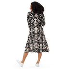 all over print dress movement shot