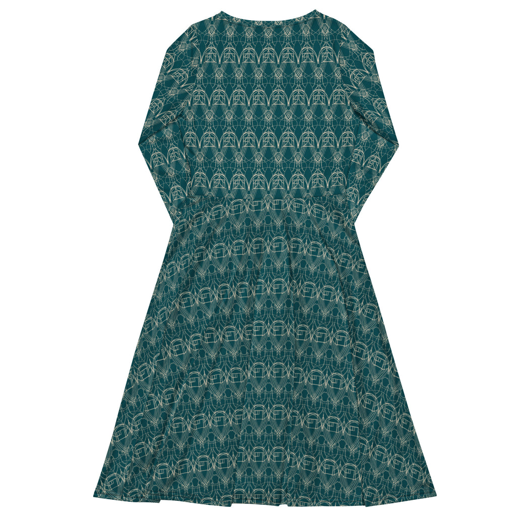 fashion forward geometric midi dress