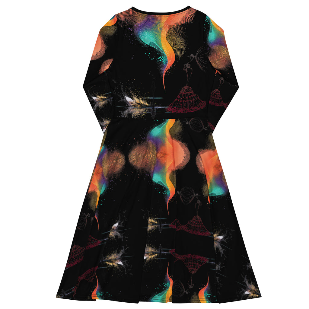 artistic abstract dress soft fabric movement and drape