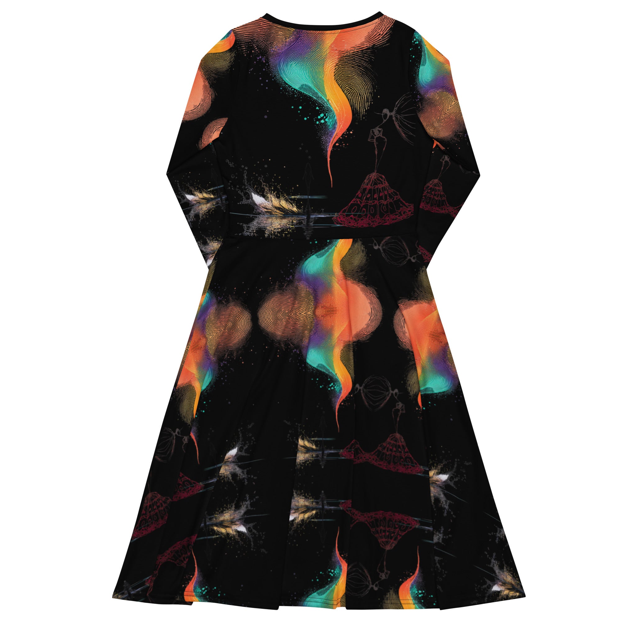 artistic abstract dress soft fabric movement and drape