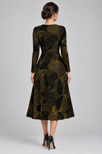 Original Hand-Drawn Art Midi Dress