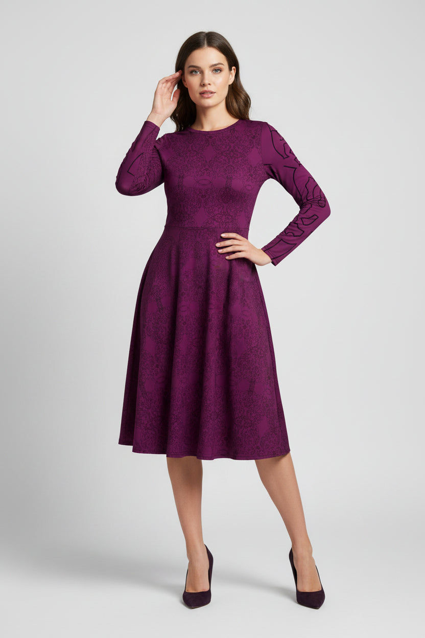 Product mockup long-sleeve-midi-dress-