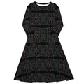 artistic all over print midi dress full length