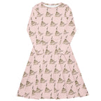 creative print midi dress full body