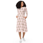 artistic midi dress flowing movement