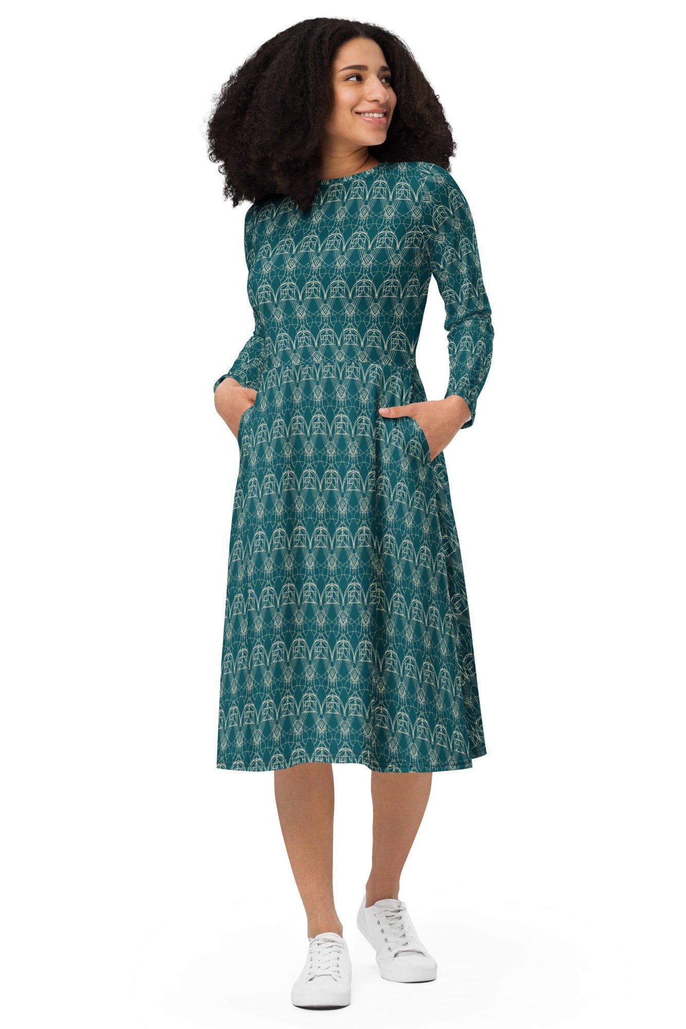 womens evening dress abstract geometry design