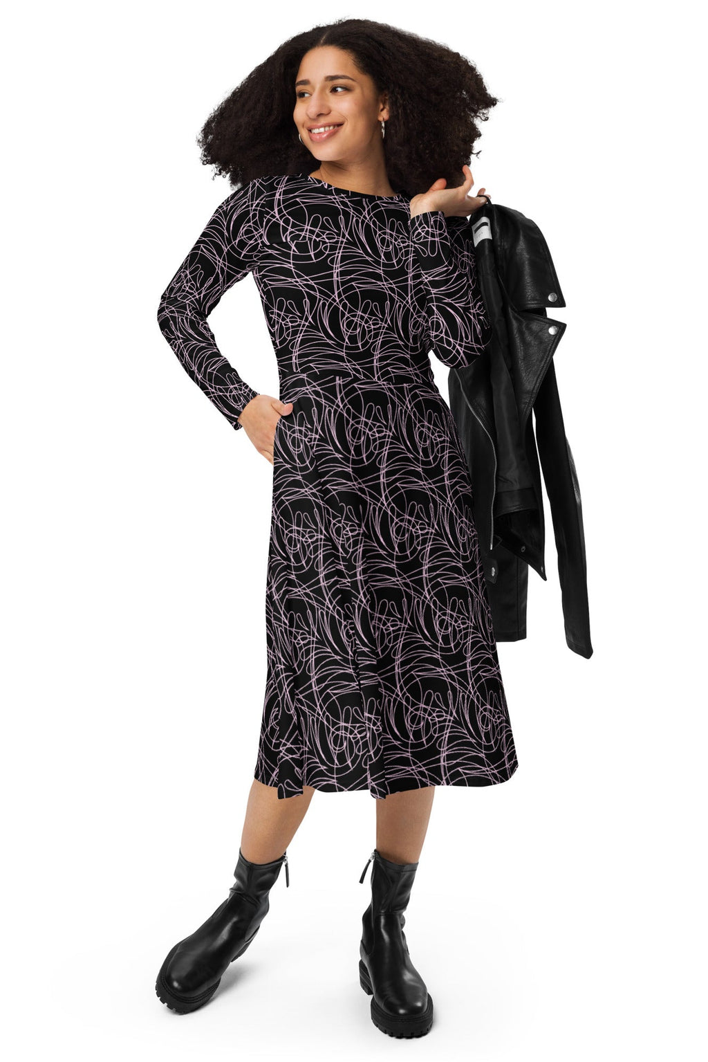 artistic wearable art midi dress full body