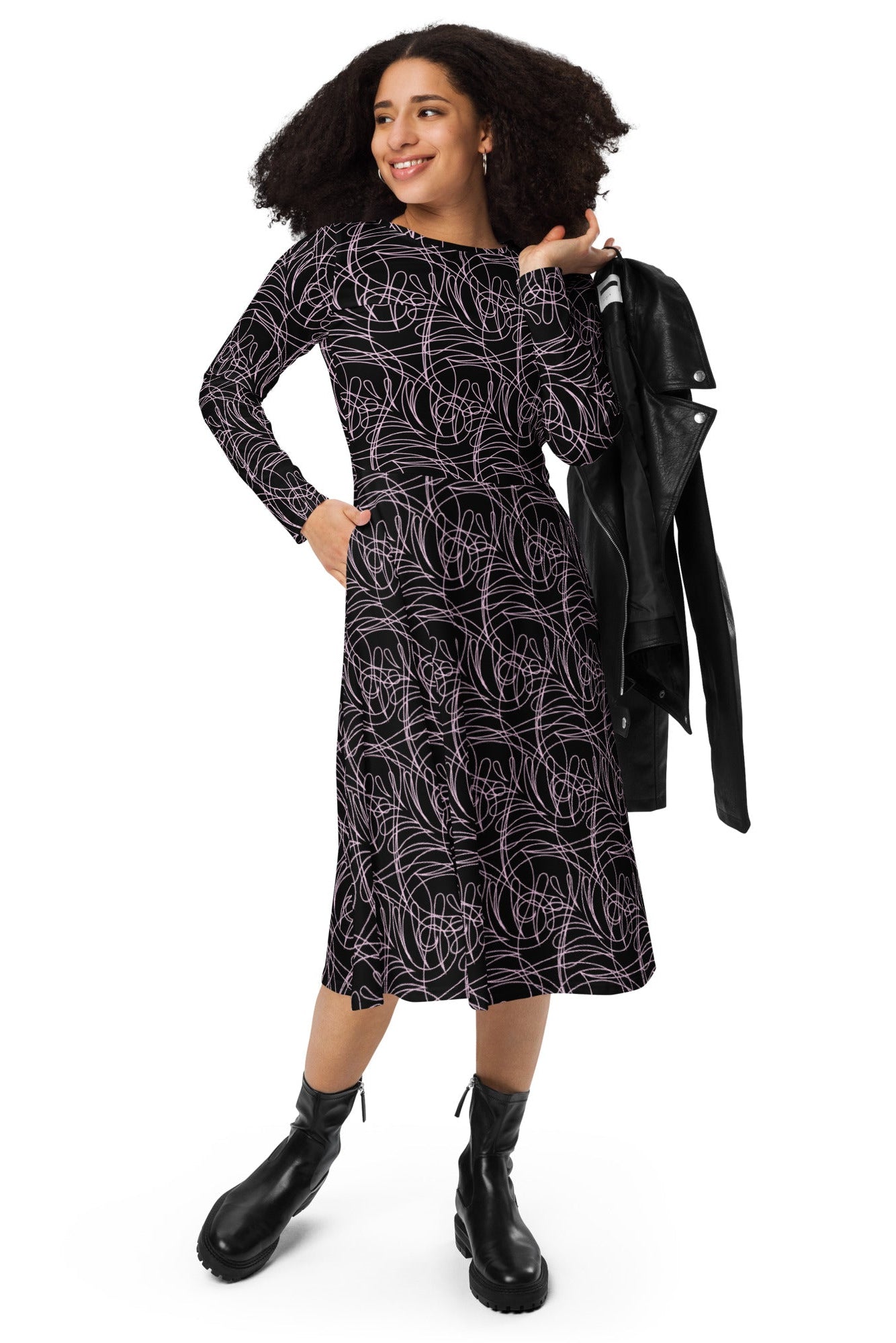 artistic wearable art midi dress full body